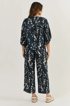 Hot Ember Linen Top - Universe - OJ40 Linen Lovers|Shirts & Tops
