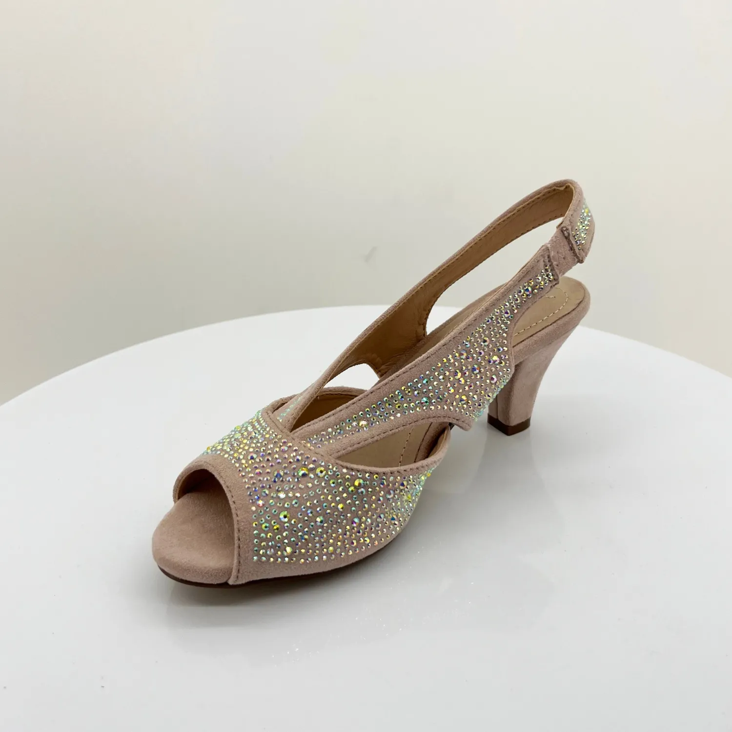 New Emily Shimmer Heel | Champagne Micro | C3 Wedding Shoes|Heels