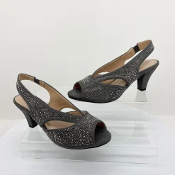 Best Emily Shimmer Heel | Grey Micro | C3 Wedding Shoes|Heels