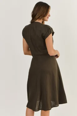 Discount Erica Sleeveless Dress - Espresso - OJ12 Dresses
