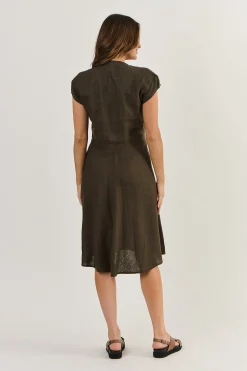 Discount Erica Sleeveless Dress - Espresso - OJ12 Dresses
