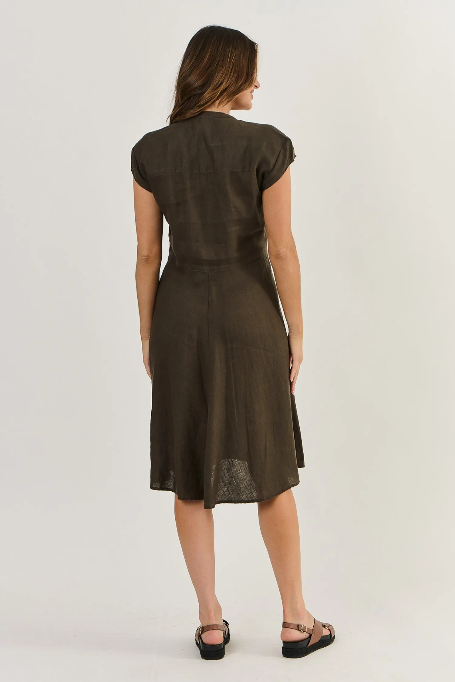 Discount Erica Sleeveless Dress - Espresso - OJ12 Dresses