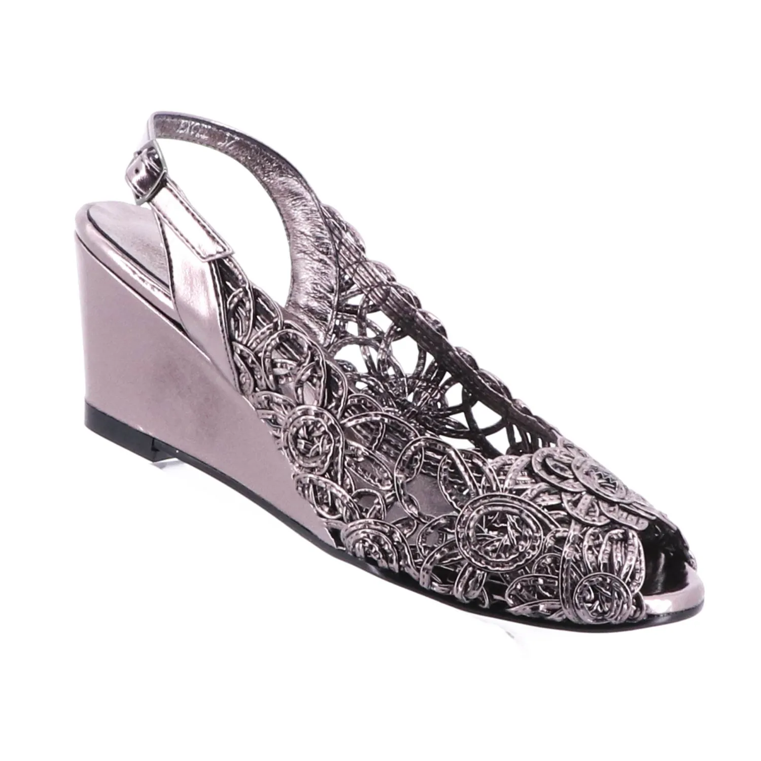 Excel Wedge | Pewter | EK2 Wedding Shoes|Wedges
