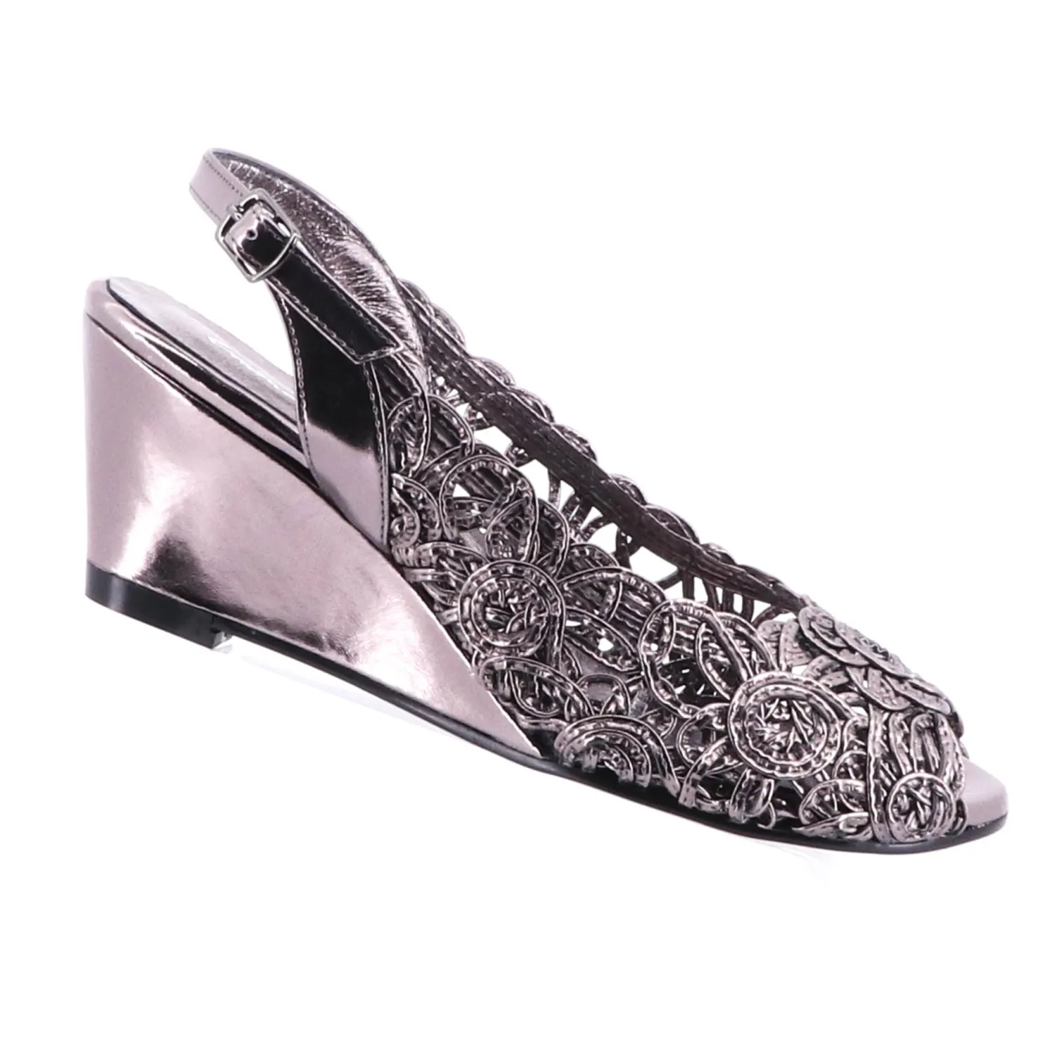 Excel Wedge | Pewter | EK2 Wedding Shoes|Wedges