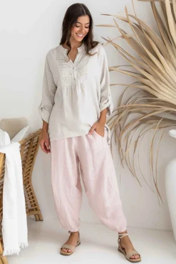 Hot Fern Pants - Blush - IC45 Linen Lovers|Ladies Pants