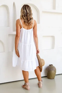 New Flirty Dress - White - FA28 Linen Lovers|Dresses