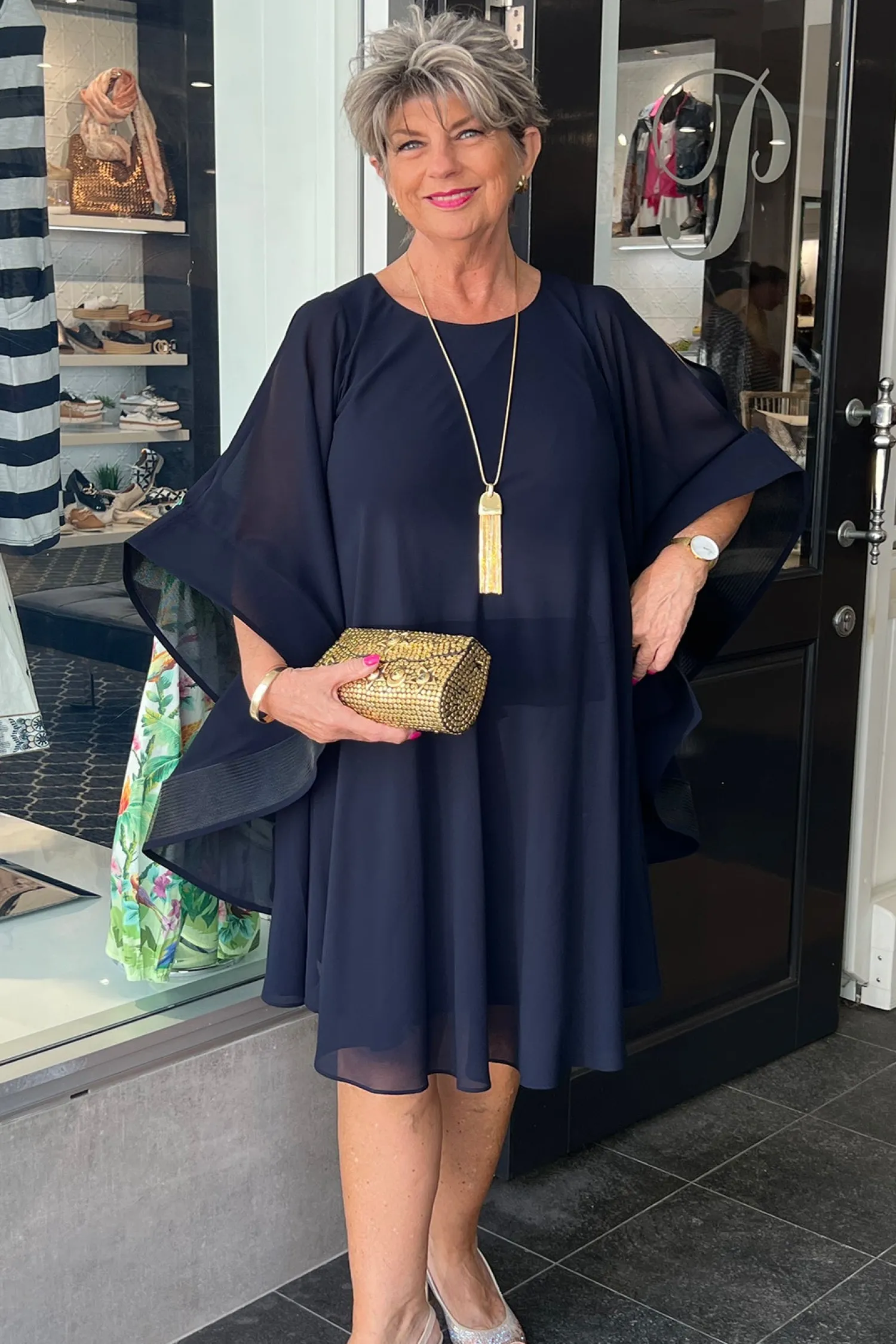 Outlet Freda Woven dress - Navy - FL33 Weddings & Events