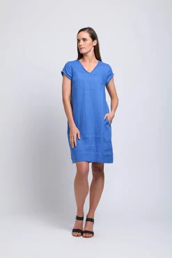 Hot Fringe Festival Dress - Bold Blue - F7 Linen Lovers|Dresses