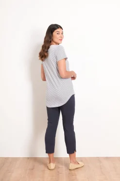 Online Fuss Free Capri - Navy - F4 Ladies Pants