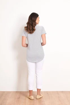 Best Fuss Free Capri - White - F4 Ladies Pants