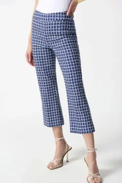 Geo Flare Pant - Blue/White - JR30 Ladies Pants