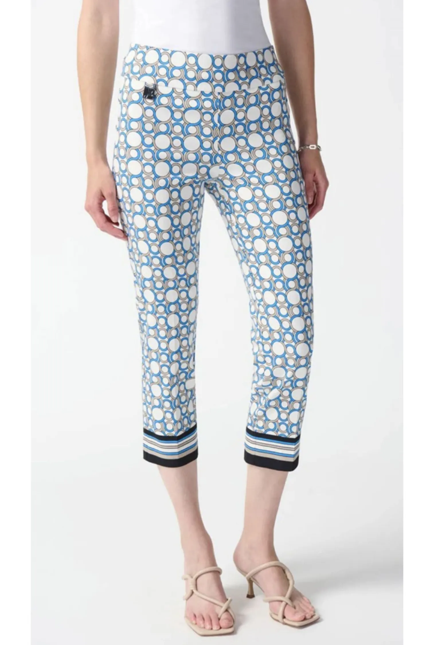 Online Geometric Print Pant - Vanilla/Multi - JR27 Ladies Pants