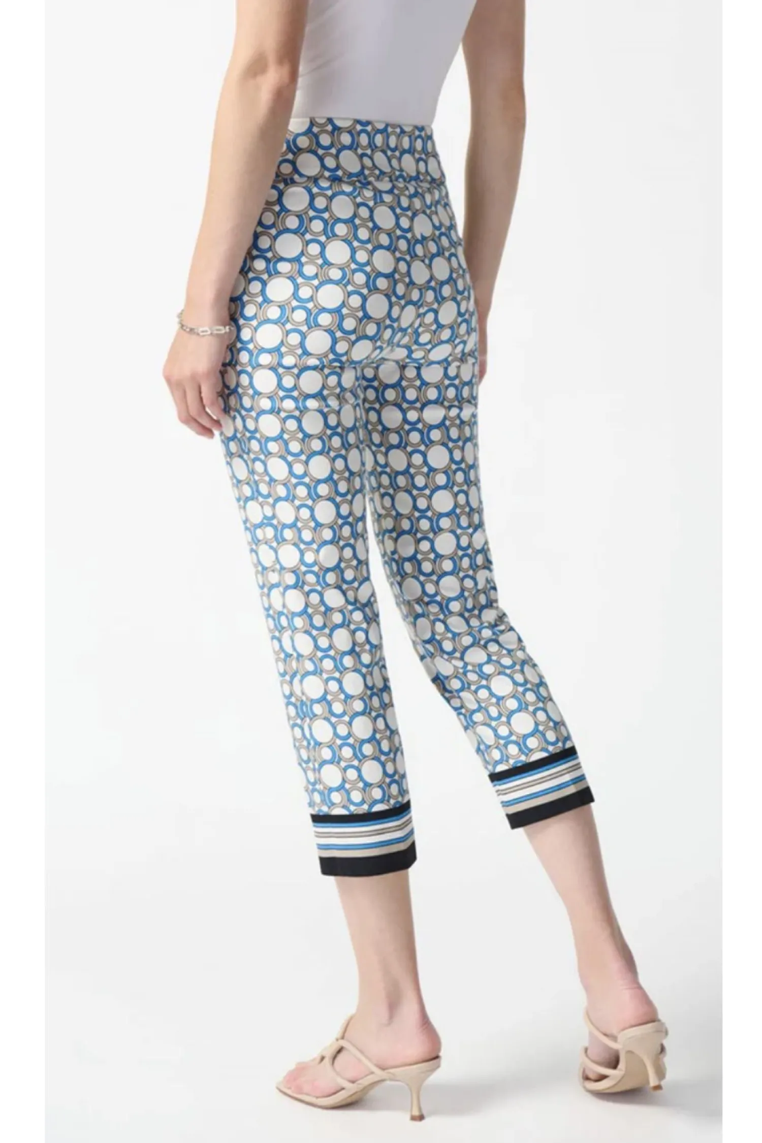 Online Geometric Print Pant - Vanilla/Multi - JR27 Ladies Pants