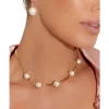 Outlet Greta Pearl Collar Necklace - Gold - AD28 Jewellery