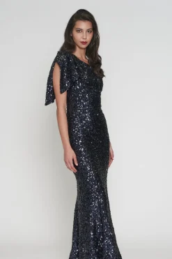 Hot Gwyneth Sequence Dress - Navy - Rom9 Weddings & Events|Dresses