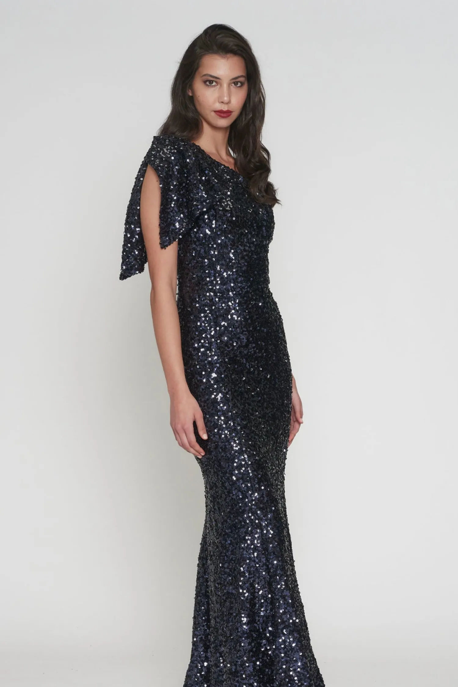 Hot Gwyneth Sequence Dress - Navy - Rom9 Weddings & Events|Dresses