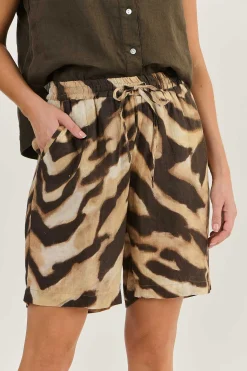 Outlet Hayley Linen Short - Wildcat - OJ14 Shorts