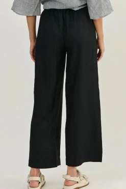 Online Hayley Pant - Black - OJ10 Linen Lovers|Ladies Pants
