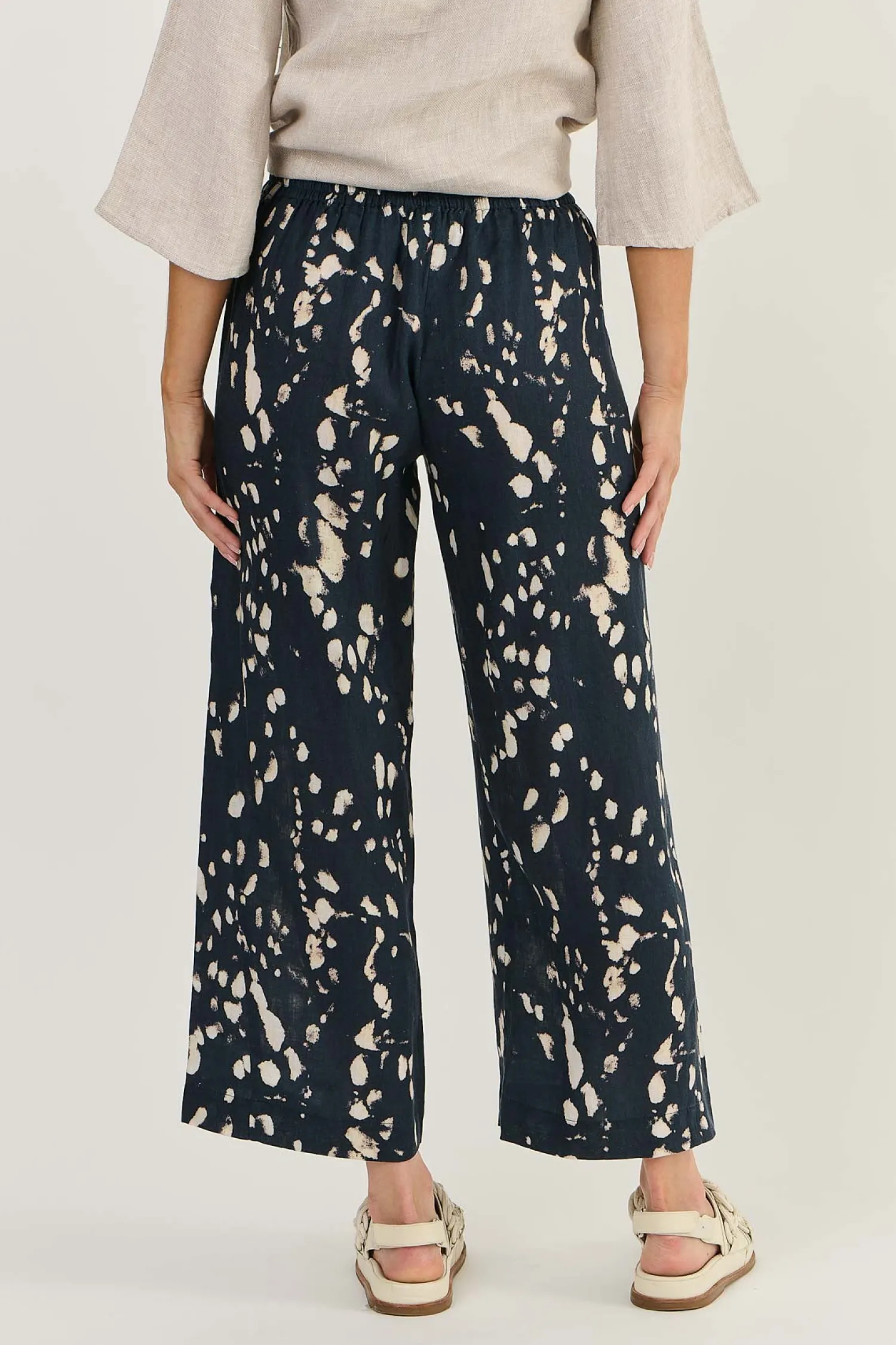 Online Hayley Pant - Universe - OJ10 Linen Lovers|Ladies Pants
