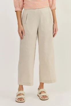 Clearance Hayley Pant -Sand - OJ10 Linen Lovers|Ladies Pants