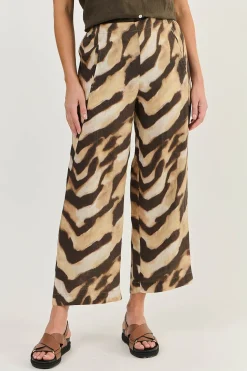 Sale Hayley Pant -Wildcat - OJ10 Linen Lovers|Ladies Pants
