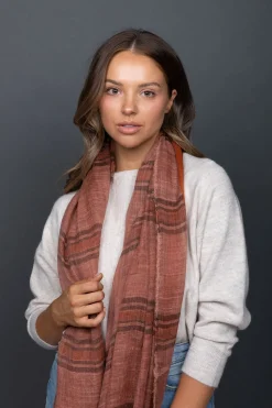 Online Hemmingway Scarf | Tan | H38 Scarves & Wraps