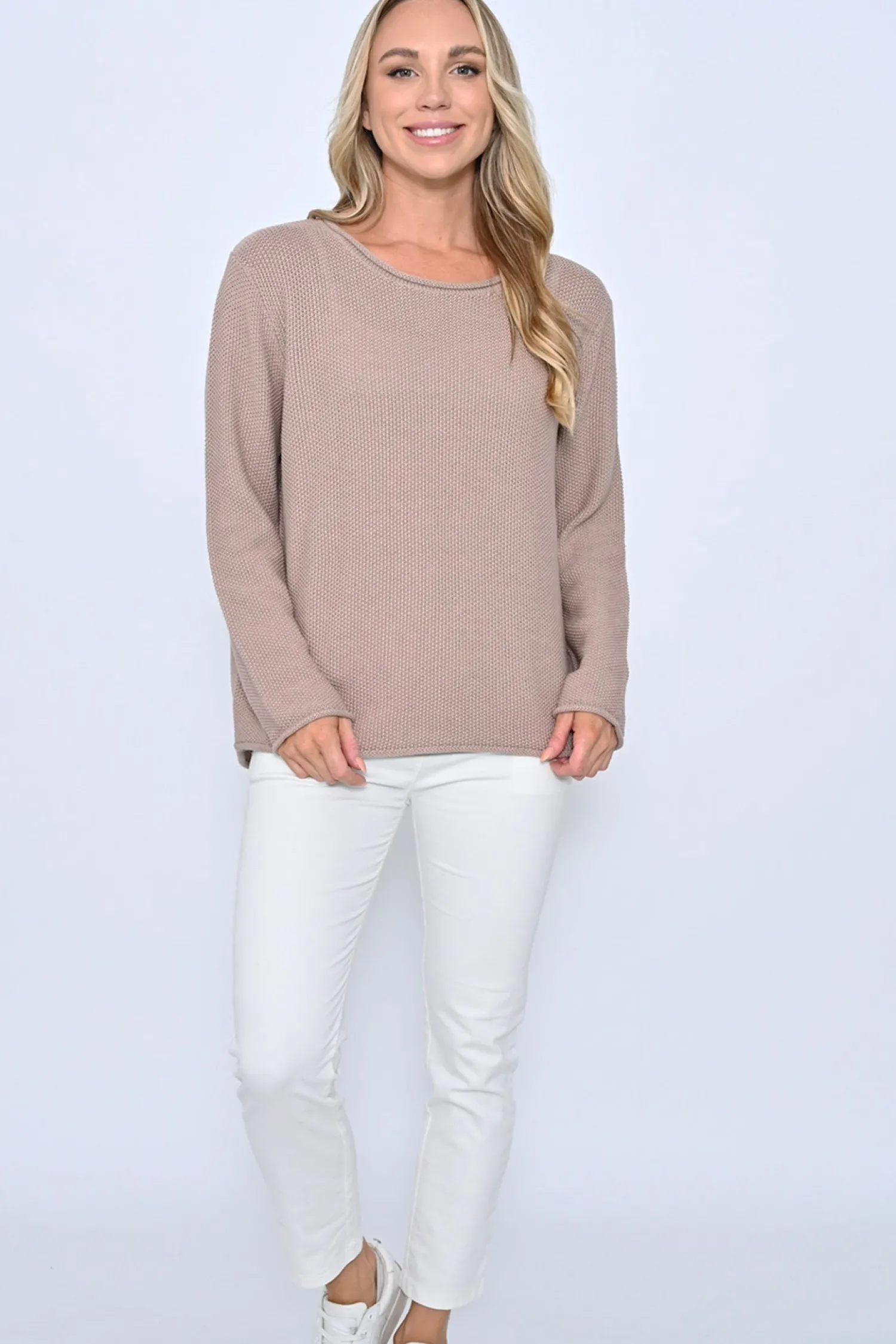 HoneyComb Knit -Mocha - CC10 Jumpers & Knitwear
