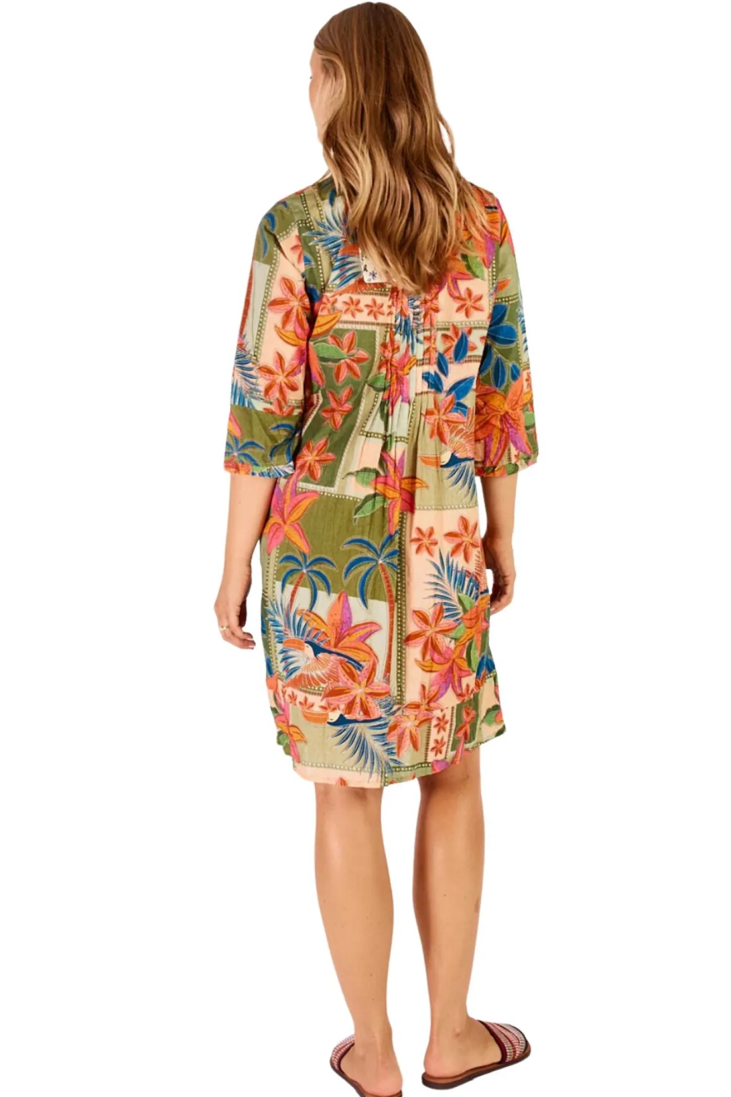 Clearance Jemma Tuck Dress - Olive - LL28 Dresses
