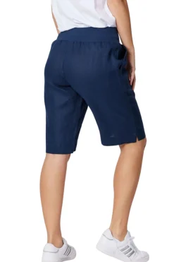 Discount Jersey Waist Linen Shorts - Navy - GS8 Linen Lovers|Shorts