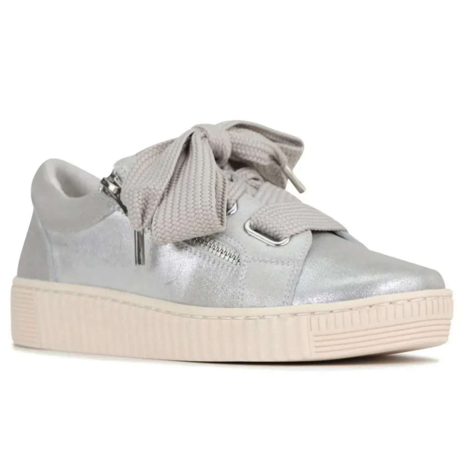 Jovi Leather Sneaker - Silver -ES11 Sneakers