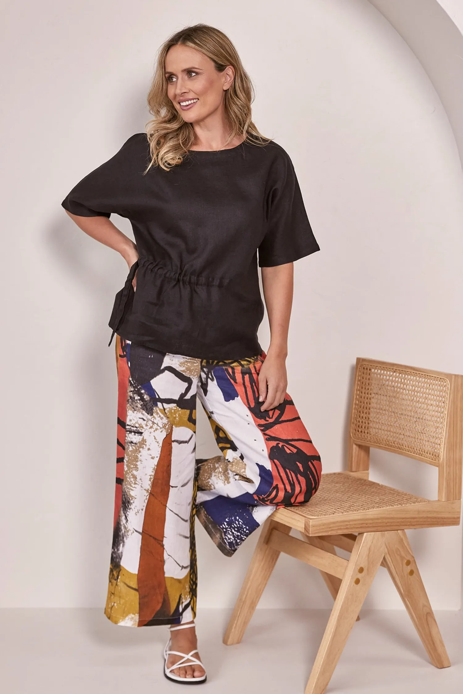 Hot Kabuki Palazzo Pants - Print - SS45 Ladies Pants