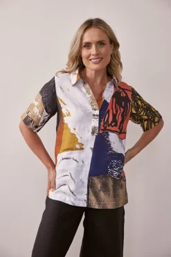 Online Kabuki Tunic Top - Print - SS13 Linen Lovers|Shirts & Tops