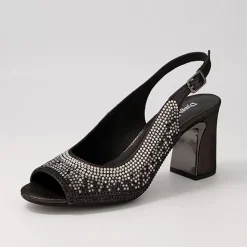 New Kerry Heel - Black Shimmer - DJ6 Wedding Shoes|Heels