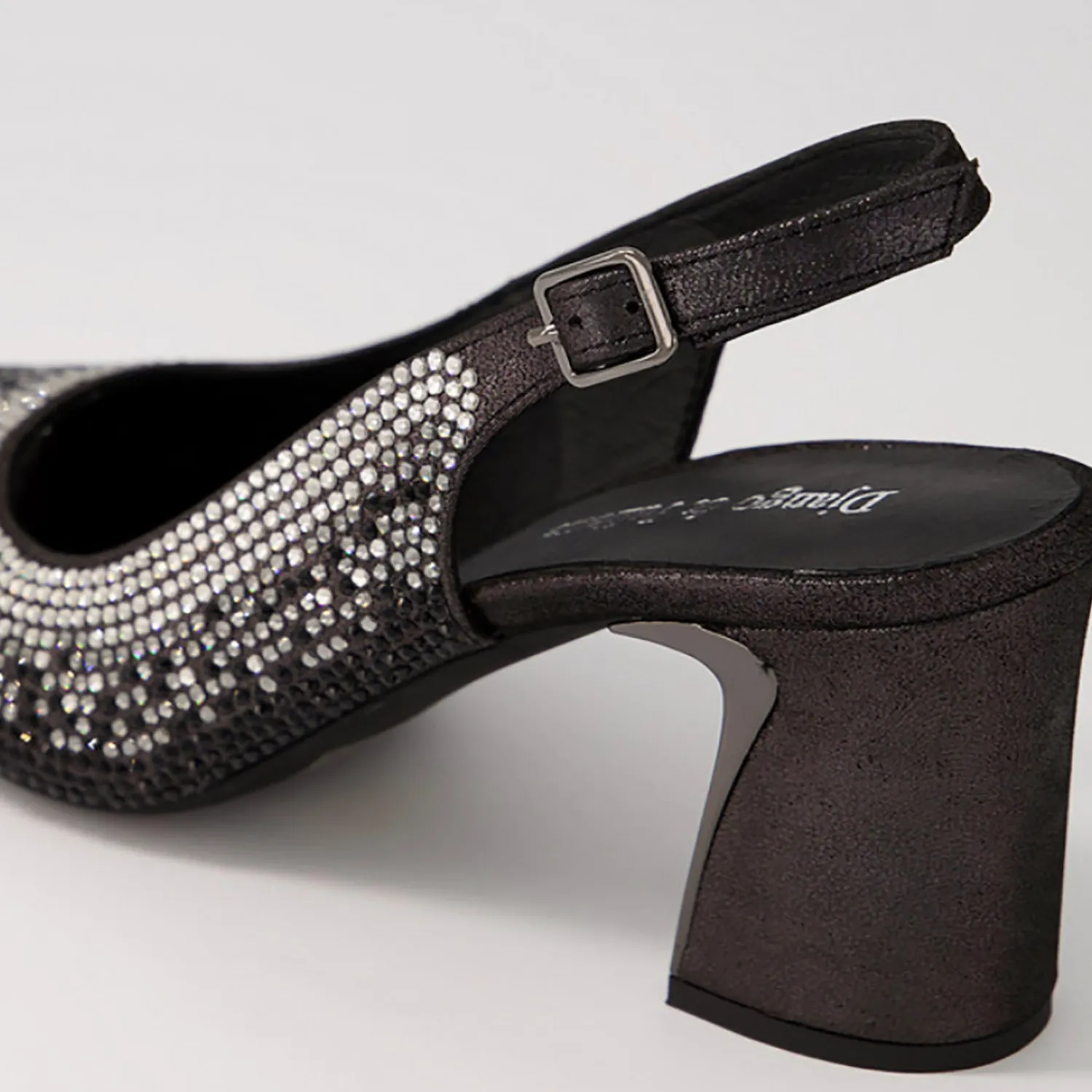New Kerry Heel - Black Shimmer - DJ6 Wedding Shoes|Heels