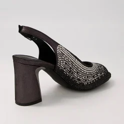 New Kerry Heel - Black Shimmer - DJ6 Wedding Shoes|Heels