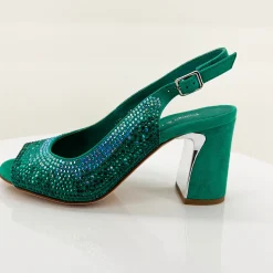 Hot Kerry Heel - Emerald Multi - DJ6 Wedding Shoes