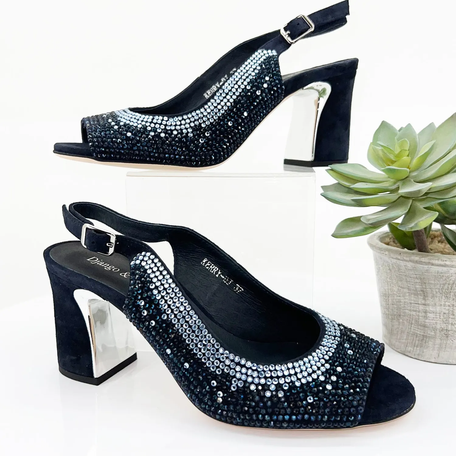 Sale Kerry Heel - Navy - DJ6 Heels|Wedding Shoes