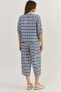Best Kyleigh Crop Linen Pant - Delta Blot - OJ32 Ladies Pants
