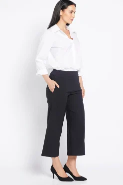 Hot Larrie Bengaline Culotte Pant - Black - PH25 Ladies Pants