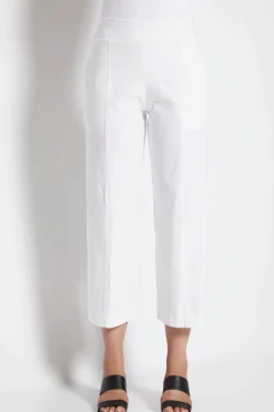 Larrie Bengaline Culotte Pant - White - PH25 Ladies Pants