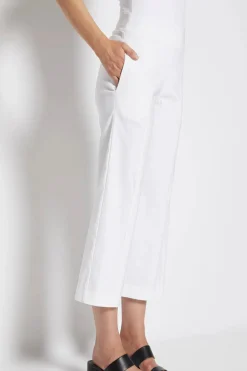 Larrie Bengaline Culotte Pant - White - PH25 Ladies Pants