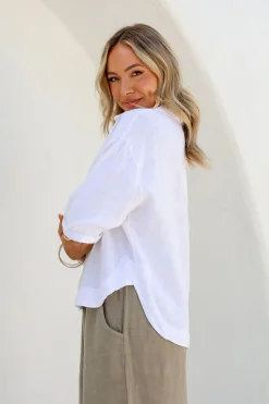 New Leale Top - White - FA22 Shirts & Tops