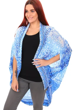 Best Lima Cape - Blue Coats & Jackets