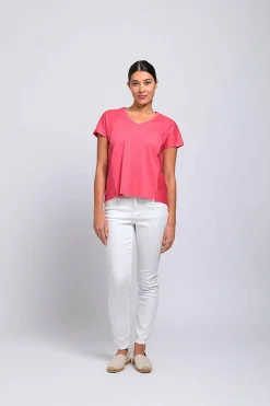Outlet Line Em Up Top - Papaya - F1 Shirts & Tops
