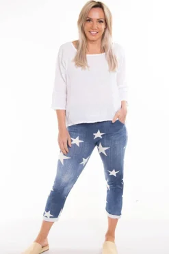 Sale Lipari Star Pants - Star Denim - IC23 Ladies Pants