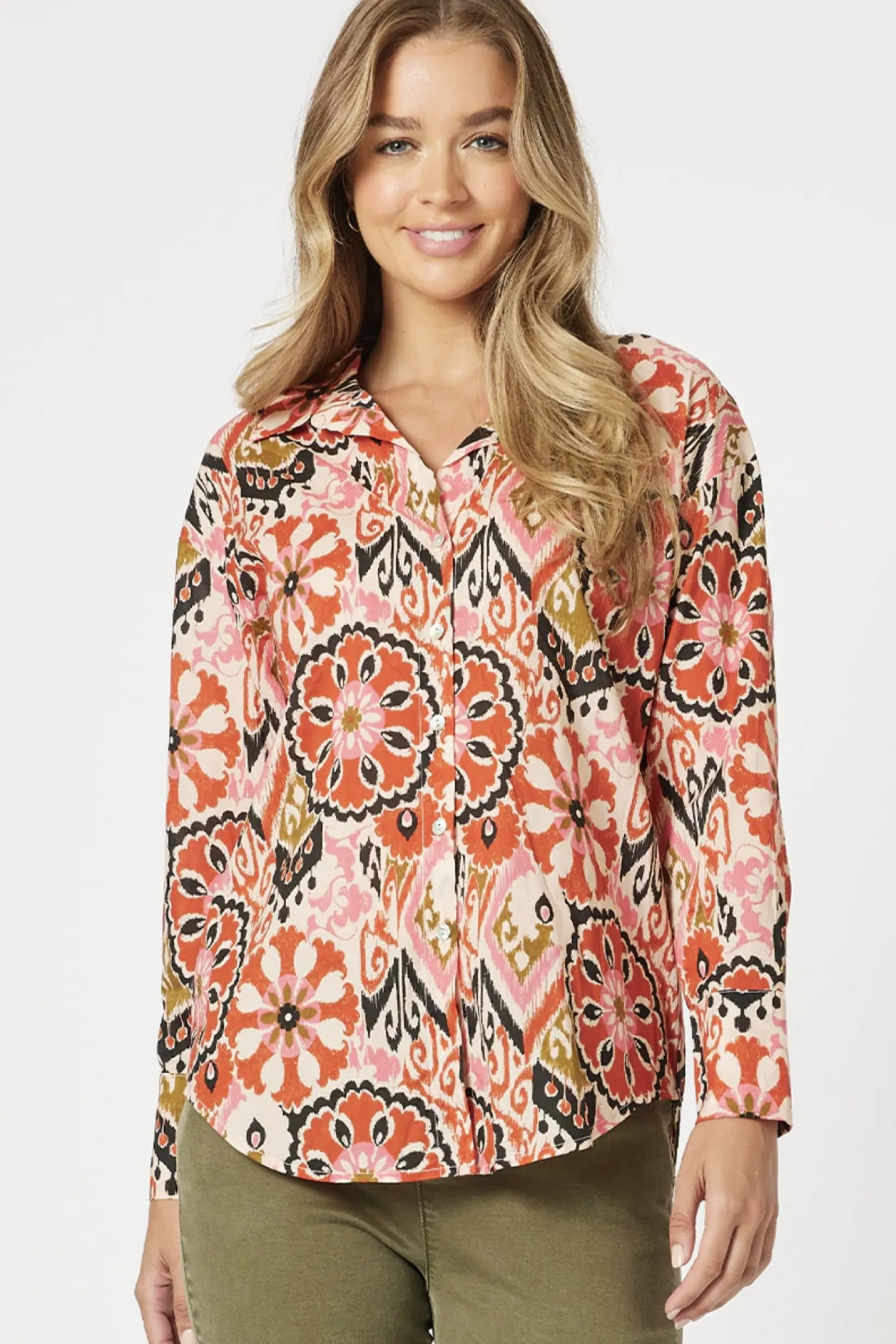 Sale Lola Print Shirt - TZ14 Shirts & Tops