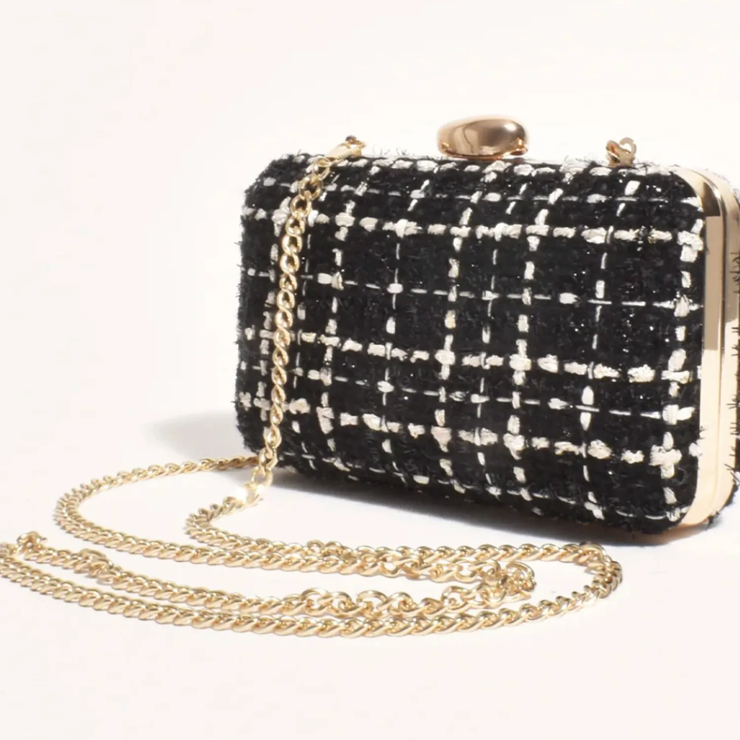 New Louisa Boucle Clutch - Black - AD7 Handbags