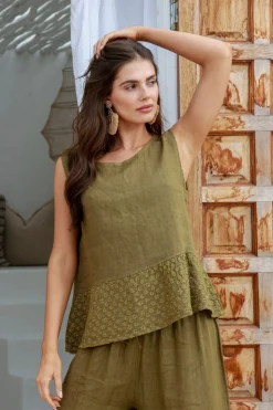 Sale Luisa Top - Olive - IC24 Shirts & Tops