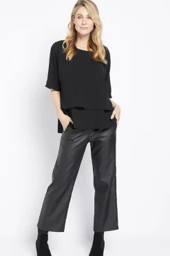 Discount Marvel Layer Top - Black - PH16 Shirts & Tops