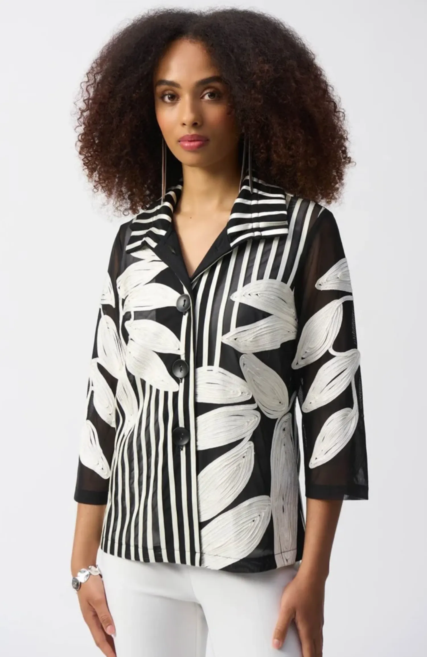 Outlet Mesh and Satin Soutache Jacket - JR67 Coats & Jackets